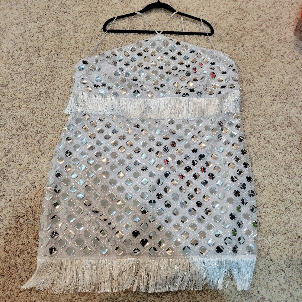 Anthropologie Saylor Sequin Fringe Mini Dress NWT